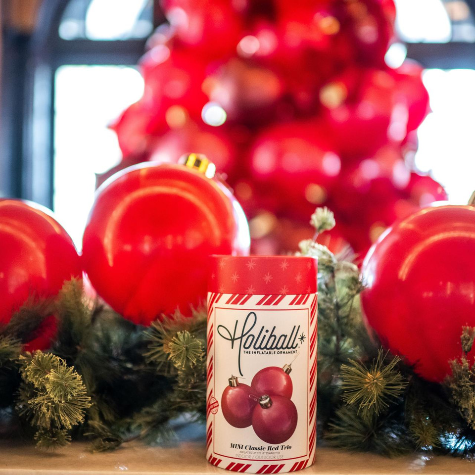 160293 Holiball Mini klasik crveni trio 20cm